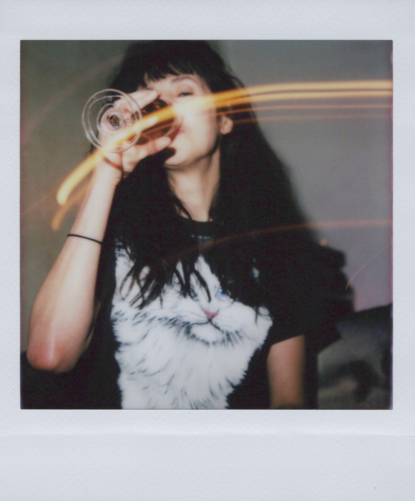 Figure in window, black and white