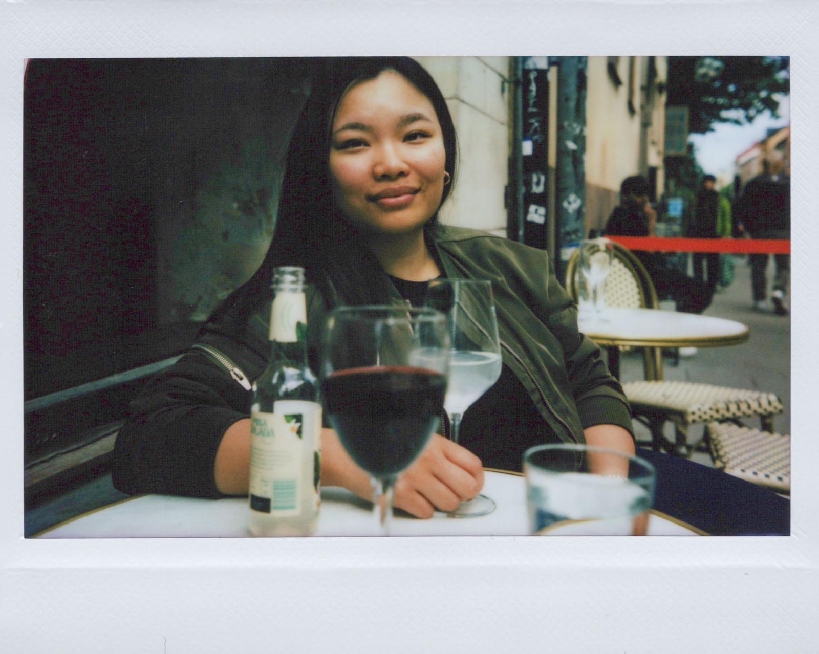 Woman eating on bed